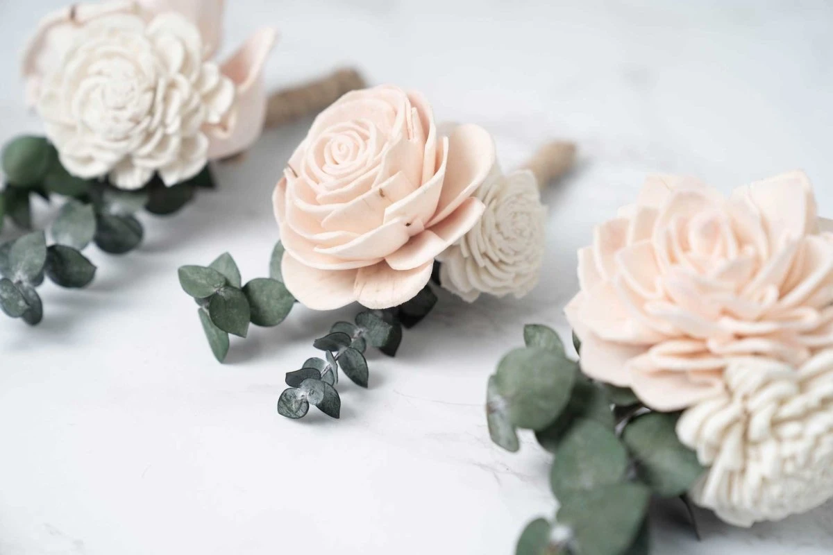 Blush Beauty Boutonniere (Set Of 3) 7 Blush Beauty Boutonniere (Set Of 3) - Image 5
