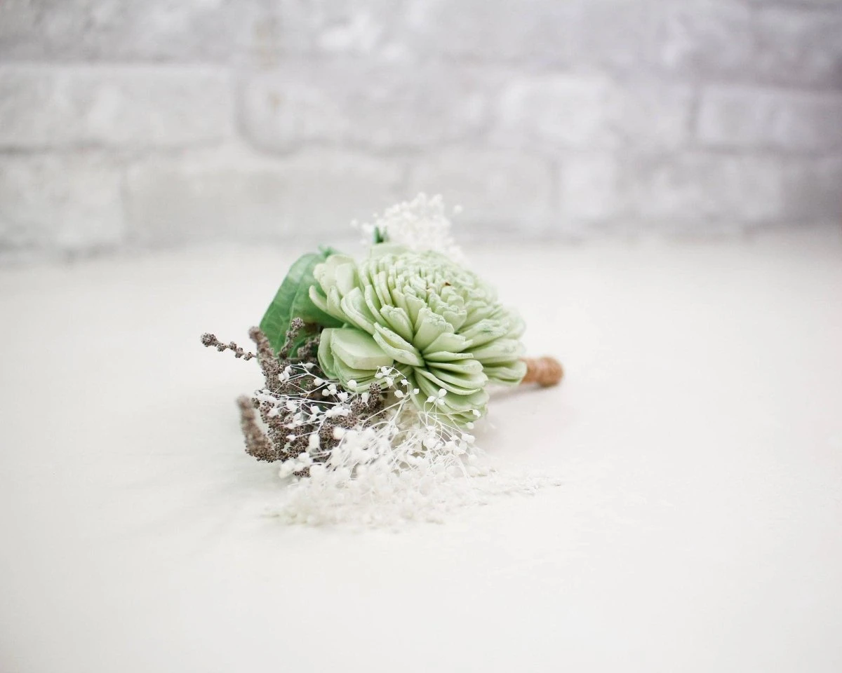 Silver Sage Boutonniere (Set Of 3)* 5 Silver Sage Boutonniere (Set Of 3)* - Image 3