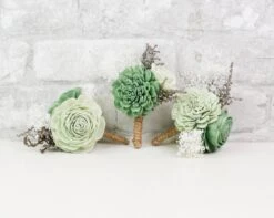 Silver Sage Boutonniere (Set Of 3)*