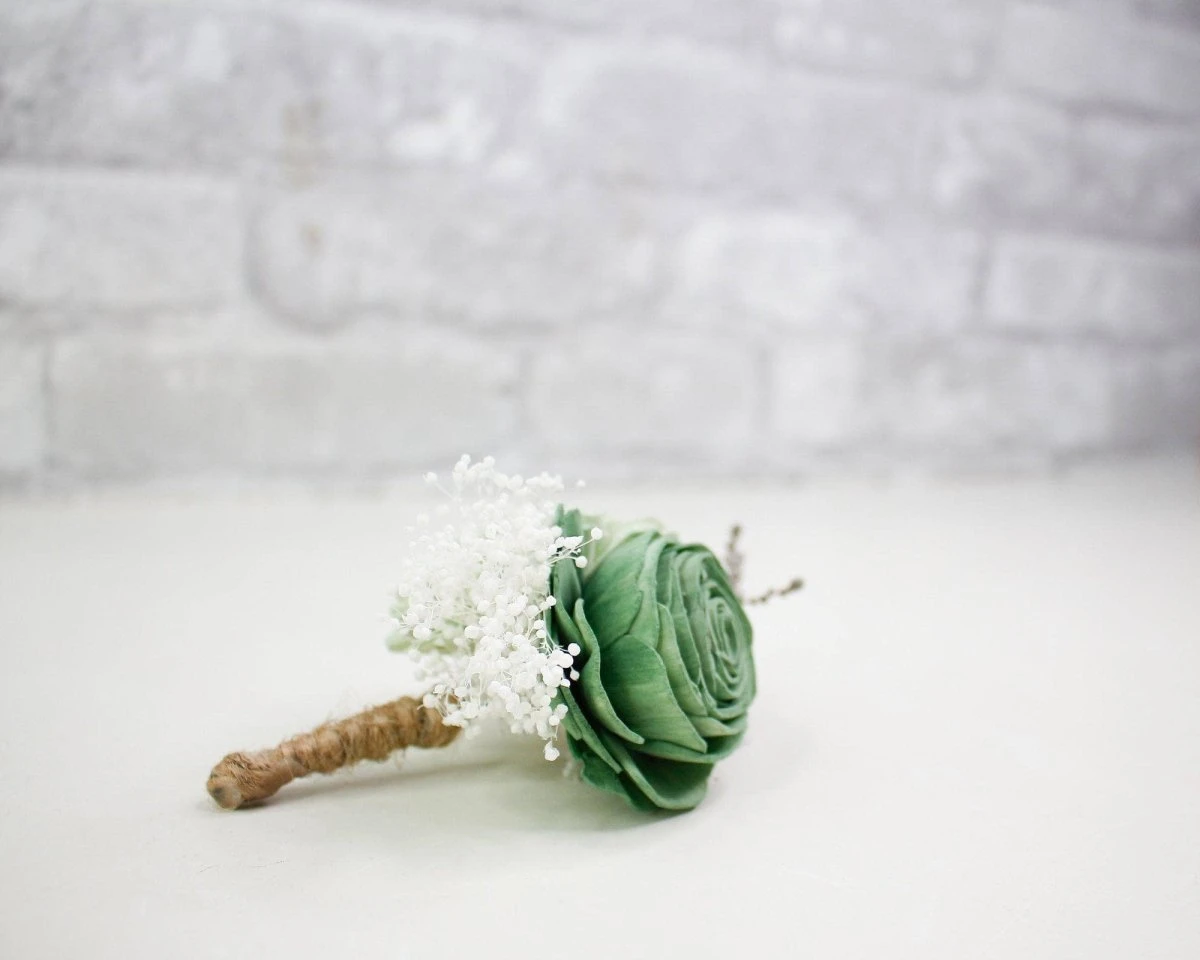 Silver Sage Boutonniere (Set Of 3)* 4 Silver Sage Boutonniere (Set Of 3)* - Image 2