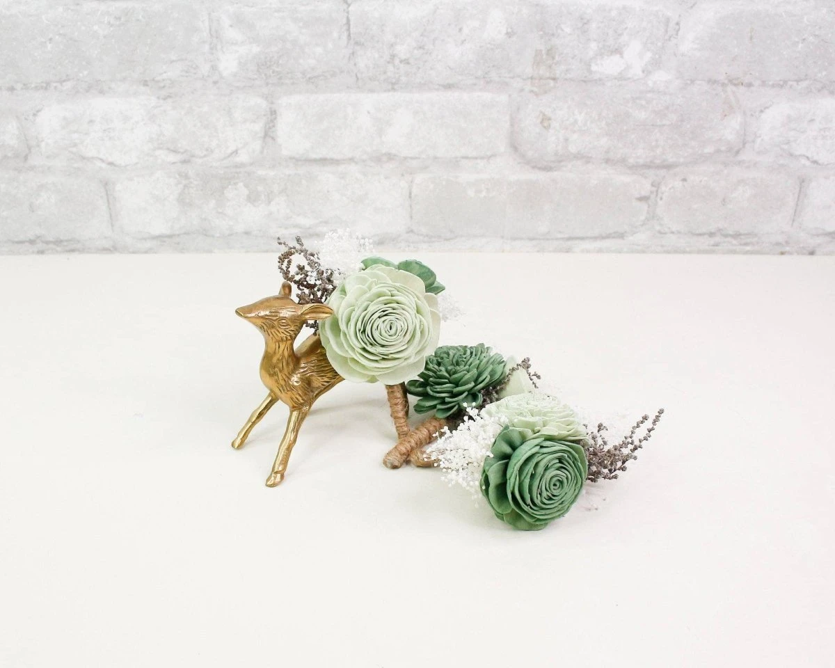 Silver Sage Boutonniere (Set Of 3)* 6 Silver Sage Boutonniere (Set Of 3)* - Image 4